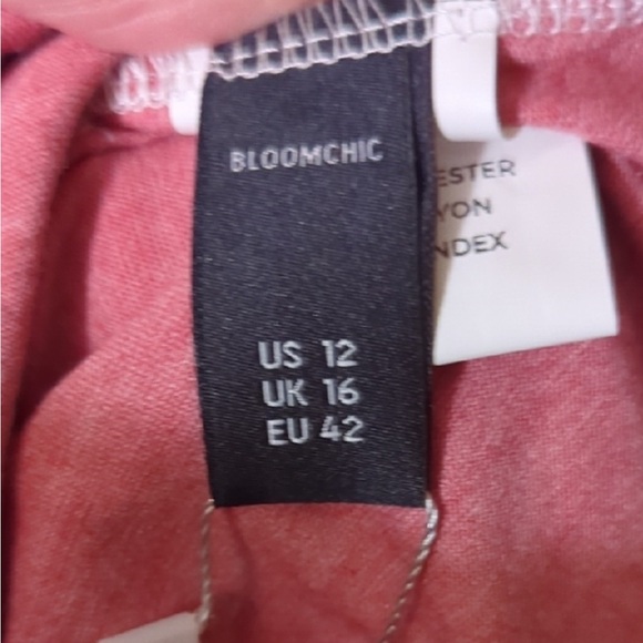 🌸 BloomChic Pink Raglan Sleeve Notch Neck Tee | Size 12 | NWT 🌸 - Picture 3 of 4